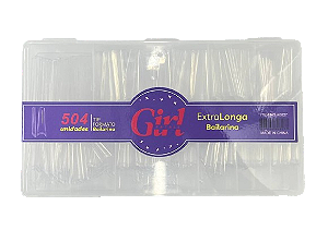 Tips Bailarina Extra Longa Transparente com 504 Unidades A0827 - Girl Fatale