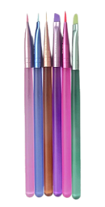 Kit com 6 Pincéis para Unha - Hêlen Color