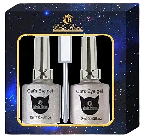 Kit Esmalte em Gel Magnético com 2 Unidades + Ímã BR6822 - Bella Rosa