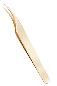 Pinça Semi Curva Dourada - Bella Rosa