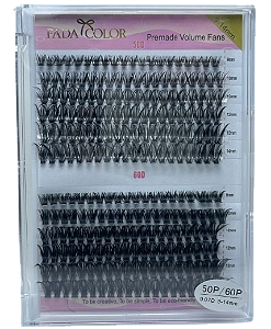 Cartela de Cílios Tufo sem Nó 50P + 60P 0.07D Mix - Fada Color