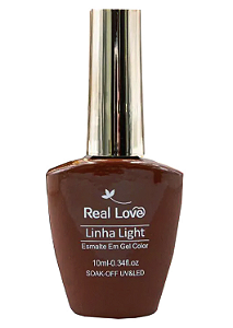 Esmalte em Gel Linha Light 10ml 002 MARROM - Real Love