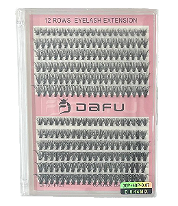 Cartela de Cílios Tufo sem Nó 30P + 40P 0.07D Mix FF21 - Dafu