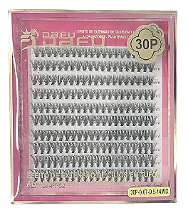 Cartela de Cílios Tufo sem Nó 30P 0.07D Mix FF52 - Dafu