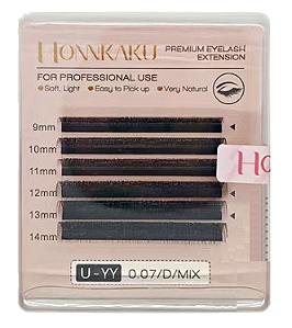 Cílios YY Volume Brasileiro 0.07D Mix - Honnkaku