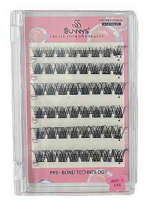 Cartela de Cílios Tufo sem Nó D5 (M01) - Sunnys