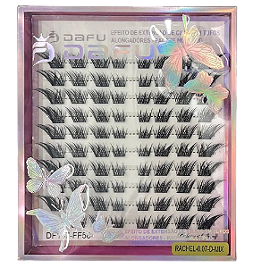 Cartela de Cílios Tufo sem Nó 0.07D Mix Rachel (FF58) - Dafu