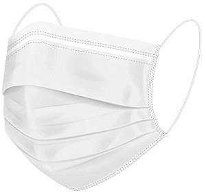 Pacote com 5 Máscaras Descartáveis BRANCA (Ref. 15730) - Plasart