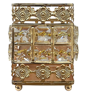 Porta Pincéis RETANGULAR DOURADO A1505