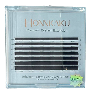 Cílios Fio a Fio WET LASH MARROM - Honnkaku