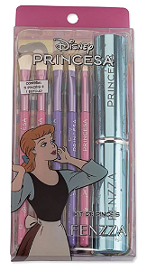 Kit com 5 pincéis + 1 Estojo Princesas - Fenzza