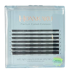 Cílios Fio a Fio EASY FAN MARROM 0.07D - Honnkaku