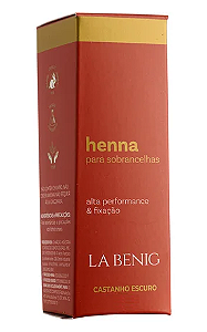 Henna para Sobrancelhas CASTANHO ESCURO 1,25g - La Benig