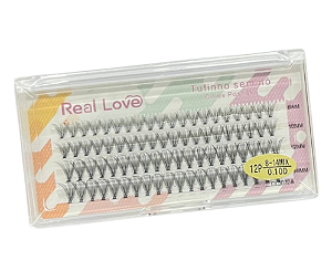 Cílios Tufo sem Nó 12P 0.10D Mix (CL5070) - Real Love
