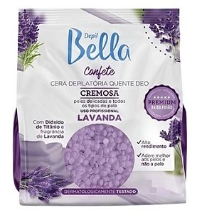 Cera Depilatória Quente CONFETE LAVANDA 250g - Depil Bella