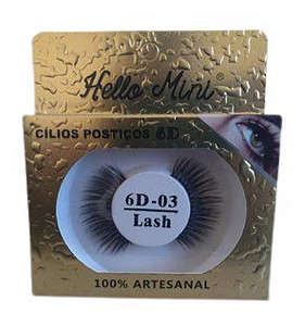 1 Par de Cílios Postiços 6D 03 CL256-3 - Hello Mini
