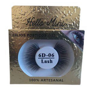 1 Par de Cílios Postiços 6D 06 CL256-6 - Hello Mini