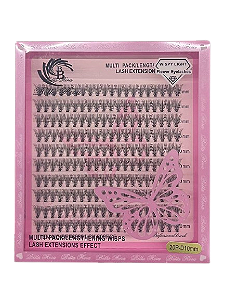 Cartela de Cílios Tufo sem Nó 20P 0.07D 10mm (BRF63801) - Bella Rosa