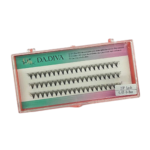 Cílios Tufo sem Nó PENINHA 20P 0.07D UNIDADE 8mm - DA DIVA