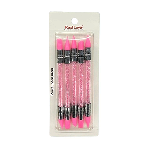 Kit com 5 Pincéis Pega Strass (PIN045B) - Real Love