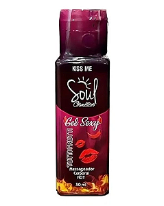 Gel Massageador Corporal Kiss Me Hot - Soul Cosméticos