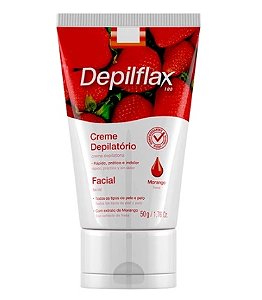 Creme Depilatório Facial Morango - DEPILFLAX