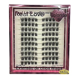 Cartela de Cílios Tufo sem Nó em Tela 0.07D TL09 (CL0615) - Real Love