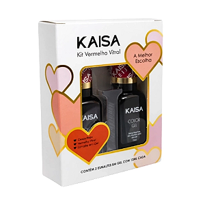 Kit de Esmaltes em Gel Vermelho VITRAL - Kaisa