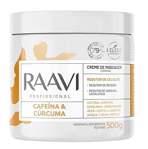 Creme de Massagem Corporal Cafeina e Curcuma - Raavi