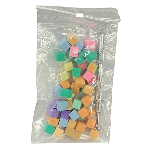 Kit com Mini Esponjas para Decoração de Unha + Prego (HM-0821 SAQUINHO)
