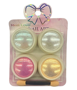 Kit Pó Cromo com 4 Unidades GOS204 - Real Love