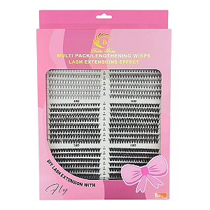 Cartela de Cílios Tufo sem Nó 10P/20P/30P/40P/50P/60P 0.07D Mix - Bella Rosa