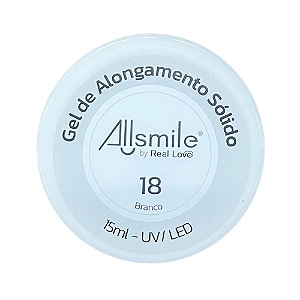 Gel de Alongamento SÓLIDO ALL SMILE 18 White - Real Love