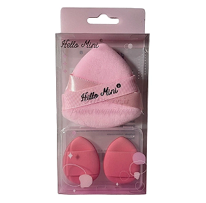 Kit com 3 Esponjas para Maquiagem KIT1138 - Hello Mini