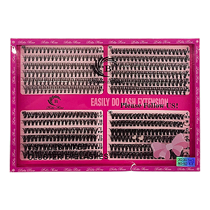 Cartela de Cílios Tufo sem Nó 20P/30P/40P/50P 0.07D Mix (BRF63806) - Bella Rosa