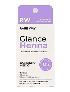 Henna para Sobrancelhas 1,5g Castanho MÉDIO (MINI) - GLANCE