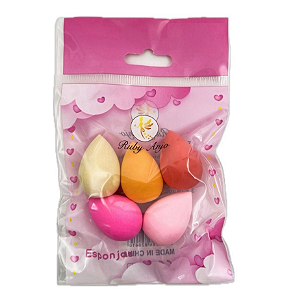 Kit com 5 Mini Esponjas WL-286-1 - Ruby Anjo