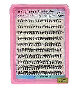 Cartela de Cílios Tufo sem Nó 20P 0.07D (No. 00120) - Magic Lash
