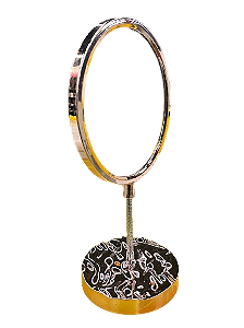Espelho de Mesa Redondo Rosê A1566