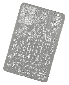 Placa de Carimbo BW018 (4253) - Mr Nail