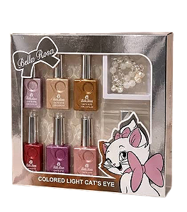 Kit de Esmalte em Gel Olho de Gato (BR6852) - Bella Rosa