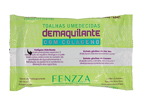 Toalhas Umedecidas Demaquilante com Colágeno - Fenzza