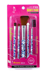 Kit com 5 Pincéis -  Makeup Brush
