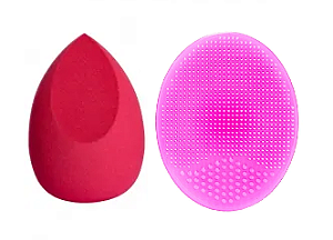 Kit com 2 Esponjas para Maquiagem e Limpeza Facial FP-058 - Mandala