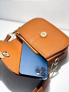 Bolsa Pequena Redonda em Couro Sintético com Alça Ref. 1625