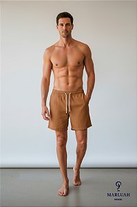 SHORT LINHO TERRA COTA