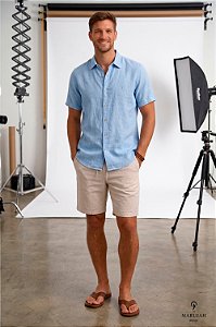 Camisa Linho Celeste