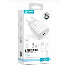 KIT CARREGADOR PD TURBO 20W USB-C COM CABO SUMEXR 1M