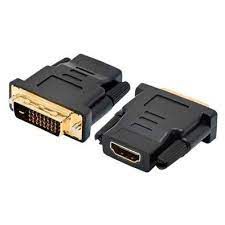 Adaptador DVI-D Macho x HDMI Fêmea.