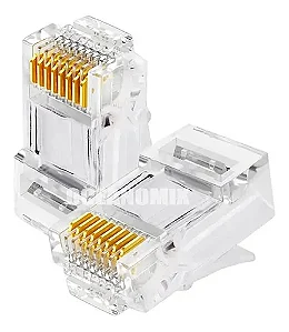 Conector RJ45 pacote com 100 peças